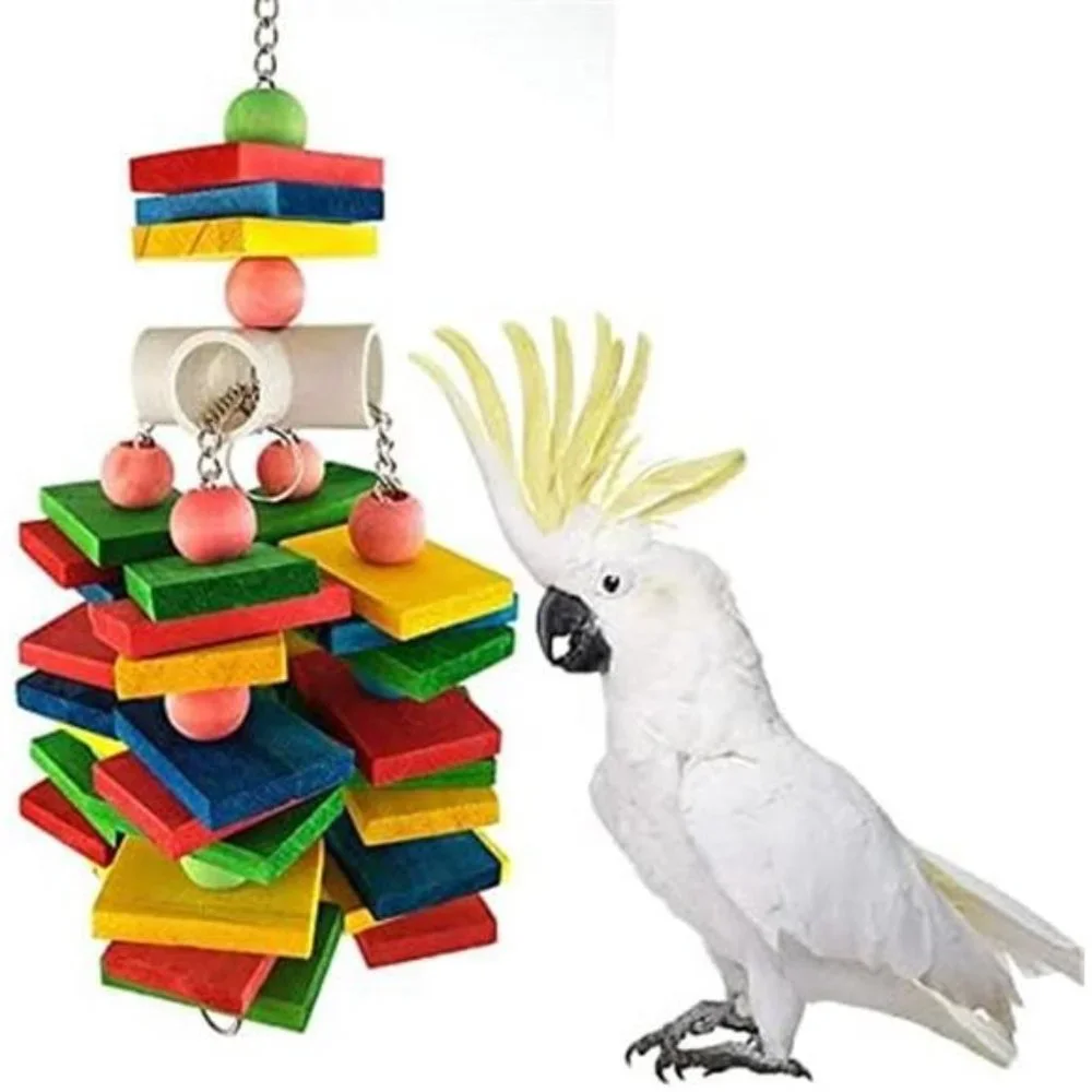 Large Parrot Chew Toy for Bird Macaw African Greys Cockatoo Eclectus Budgies